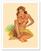 Hawaiian Pin-Up Girl, 1949 - Giclée Art Prints & Posters
