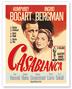 Casablanca - Starring Humphrey Bogart, Ingrid Bergman - c. 1942 - Giclée Art Prints & Posters
