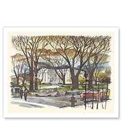 White House - Washington, D.C. - United Air Lines - c. 1958 - Fine Art Prints & Posters