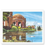 Palace of Fine Arts, San Francisco - United Air Lines - c. 1960's - Fine Art Prints & Posters