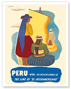 Peru - Pan American World Airlines - c. 1950's - Fine Art Prints & Posters