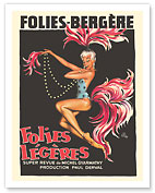 Folies Bergère - Folies Légères Revue - Paris, France - Burlesque Dancer - c. 1960's - Fine Art Prints & Posters