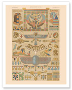 Egypt - Egyptian Hieroglyphs - Pharaoh Gods - c. 1888 - Fine Art Prints & Posters