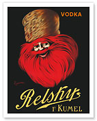 Vodka Relskys 1° Kumel - Liquor - Russian Cossack - c. 1909 - Giclée Art Prints & Posters