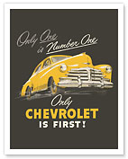 Chevy - Only One is Number One - Chevrolet Automobile - c. 1948 - Fine Art Prints & Posters