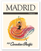 Madrid, Spain - Flamenco Dancer - Canadian Pacific Air Lines - c. 1960 - Fine Art Prints & Posters