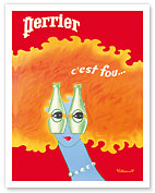 It’s Crazy (C’est Fou Eyes) - Perrier Sparkling Water - c. 1978 - Fine Art Prints & Posters