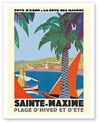 Saint Maxime France - Cote D'Azur French Riveria - c. 1930 - Giclée Art Prints & Posters