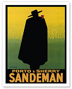 Porto & Sherry Sandeman - French Port, Brandy, Madeira Wines - c. 1930 - Fine Art Prints & Posters