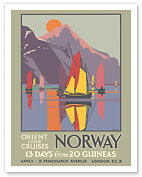Norway - Norwegian Fjords - Orient Line Cruises - c. 1923 - Fine Art Prints & Posters