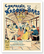 Railway Dining Car Bars (Compagnie des Wagons-Bars) - c. 1896 - Giclée Art Prints & Posters
