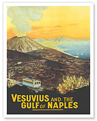 Mount Vesuvius Volcano and the Gulf of Naples, Italy - c. 1925 - Giclée Art Prints & Posters