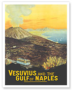 Mount Vesuvius Volcano and the Gulf of Naples, Italy - c. 1925 - Fine Art Prints & Posters