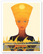 Alezandria to Cairo - Egyptian State Railways - Queen Nefertiti - c. 1938 - Fine Art Prints & Posters