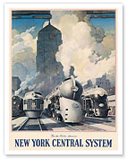 La Salle Street Station, Chicago - New York Central System - c. 1945 - Fine Art Prints & Posters