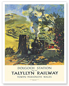 Dolgoch Station on the Talyllyn Railway - Tywyn (Towyn), Wales, UK - c. 1960 - Fine Art Prints & Posters