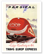 Parsifal - Trans Europe Express - Railways Trains - c. 1962 - Fine Art Prints & Posters