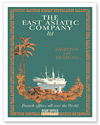Denmark - Shipping and Trading Cruise Line - East Asiatic Company (EAC) - c. 1930's - Fine Art Prints & Posters
