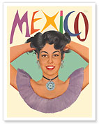 Mexico - Mexican Woman Portrait - c. 1950's - Fine Art Prints & Posters