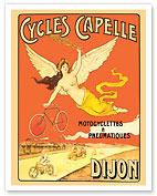 Cycles Capelle - Motorcycles & Tires (Motocyclettes & Pneumatiques) - c. 1905 - Fine Art Prints & Posters