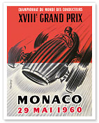 18th Monaco Grand Prix 1960 - Formula One Race Cars - Giclée Art Prints & Posters