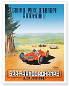 1947 Belgian European Grand Prix - Circuit de Spa-Francorchamps, Belgium - Fine Art Prints & Posters