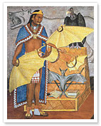 Pan American Unity (Panel 1 Detail) - King Nezahualcoyotl of Texcoco - c. 1940 - Fine Art Prints & Posters