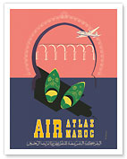 Morocco - Air Atlas Maroc - c. 1950's - Fine Art Prints & Posters