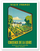 France Loire Valley Castles (Châteaux De La Loire) - French Railways (SNCF) - c. 1952 - Giclée Art Prints & Posters