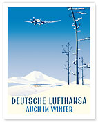 Also in Winter (Auch Im Winter) - Lufthansa German Airlines - c. 1935 - Fine Art Prints & Posters