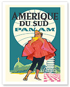 South America (Amerique Du Sud) - Pan American World Airways - c. 1960's - Fine Art Prints & Posters