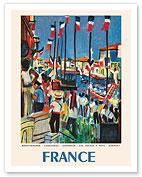 France - Nautical Jousting Sport in Hérault - c. 1960's - Fine Art Prints & Posters