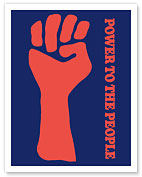 Power To The People - Black Panther Party - c. 1970 - Giclée Art Prints & Posters