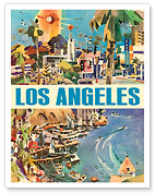 Los Angeles - California - c. 1960's - Giclée Art Prints & Posters
