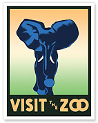 Visit the Zoo - Elephant - c. 1936 - Fine Art Prints & Posters