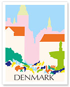 Denmark - Danish Village - c. 1975 - Fine Art Prints & Posters