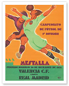 Spanish Soccer Championship 1931 - Valencia vs Real Madrid Spain - Mestalla Stadium - Fine Art Prints & Posters