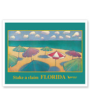 Florida - Stake a Claim - Republic Airlines - Fine Art Prints & Posters