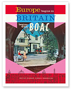 Europe - Britain Begins with B.O.A.C - British Overseas Airways Corporation - c. 1961 - Fine Art Prints & Posters