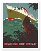 Trieste, Italy - The Cosulich Line - c. 1939 - Fine Art Prints & Posters