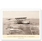 Dornier Do-X - In Flight Over Norfolk, Virginia 1931 - German Long-Range Flying Boat Airliner - Giclée Art Prints & Posters