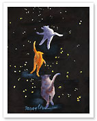 Cats in Space - Hawaiian Cats (Popoki) - Fine Art Prints & Posters