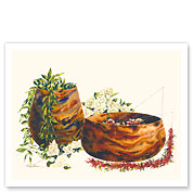 Gift From The Heart - Hawaiian Leis and Koa Wood Bowls - Fine Art Prints & Posters