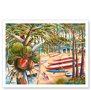 Halau Wa'a Ma Ke Ala Wai - Hawaiian Honolulu Canoe (Wa'a) Club - Fine Art Prints & Posters