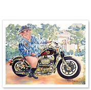 Hog - Hawaiian Pua'a - Harley-Davidson Motorcycle Rider - Fine Art Prints & Posters
