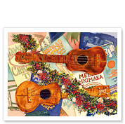 Joyous Sound of the Ukulele - Hawaiian Christmas (Mele Kalikimaka) - Fine Art Prints & Posters