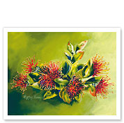 Koke'e Ohia - Native Hawaiian Ohia Lehua Tree Blossom - Giclée Art Prints & Posters