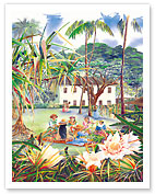 Na Hana Lei O Punahou - Hawaiian Leimaking Women - Punahou School - Fine Art Prints & Posters