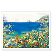 Fine Art Prints Posters Secret Peace Serene Hawaiian Bay Giclee Art Prints Posters Islandartstore Com