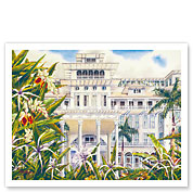 The Moana - Historic Hawaiian Hotel - Waikiki Beach, Honolulu - Fine Art Prints & Posters